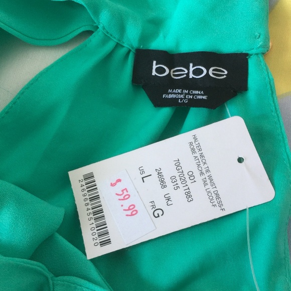 Bebe Bright Teal Summer Dress - Picture 8 of 8
